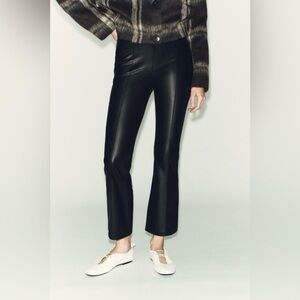 NWOT Zara Faux Leather Mini Flare Leggings